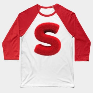 Fluffy letter S Baseball T-Shirt